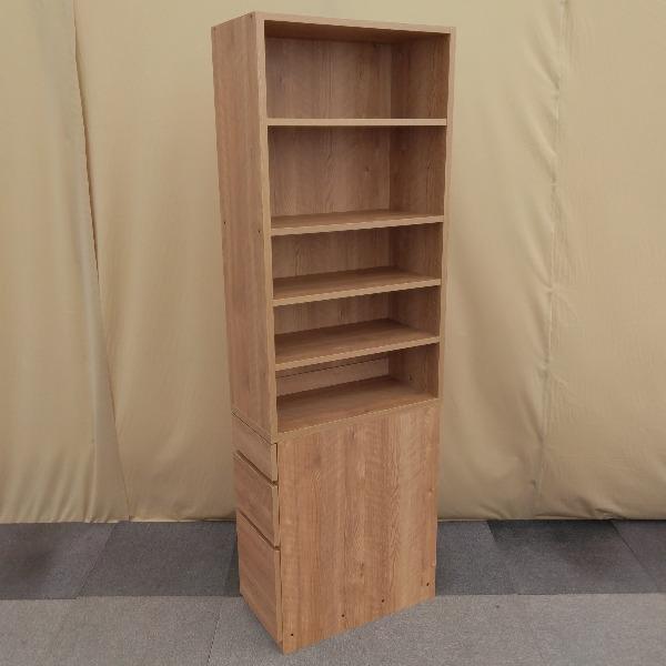 中古 木製ラック デスクサイドラック 天然木調デスクサイドラック奥