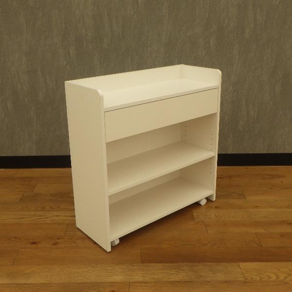 キッチン収納 ホワイト カウンター下に隠せる レンジ台 引き出し カップボード ダイニングボード 食...