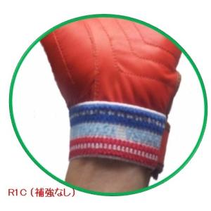 消防業務・救助大会用 牛革手袋【R1】朱・グレ...の詳細画像2