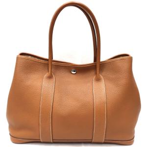 美品）エルメス HERMES ガーデンパーティ TPM 30 ハンドバッグ トワル  