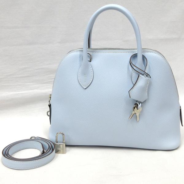 【美品】HERMES／エルメス　ボリード1923　ヴォーエプソン　ブルーブリュム　Z刻印　ショルダー...