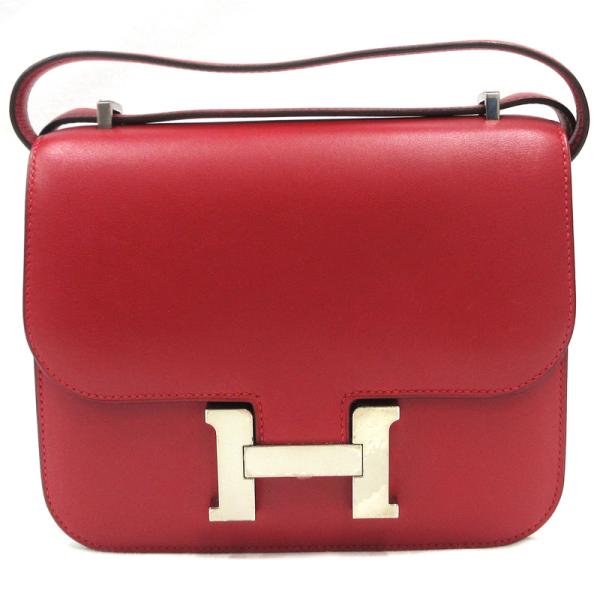 【美品】HERMES／エルメス　コンスタンス3 ミニ　ヴォースイフト　ルージュカザック　D刻印　ショ...
