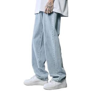 ベクー メンズ ジーンズ ワイド デニム パンツ ゆったり 大きめサイズ ジーパン シェフパンツ ネイビー XXL