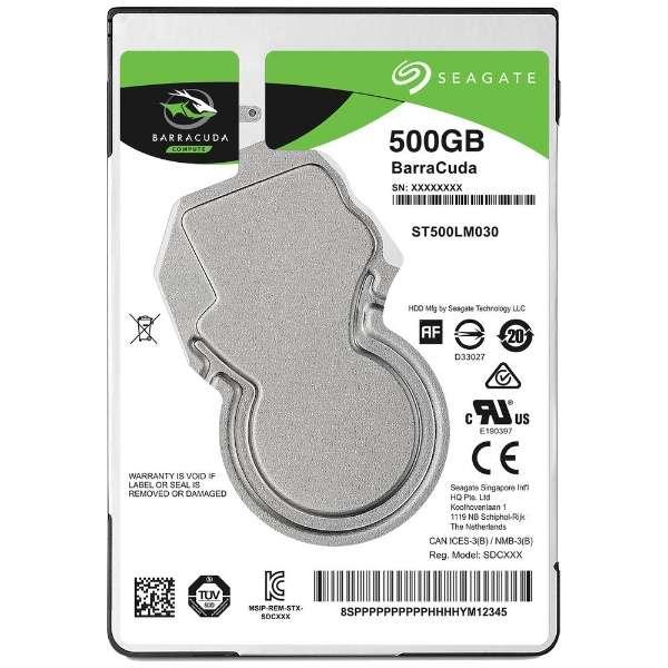Seagate BarraCuda 内蔵型ハードディスク 2.5インチ 500GB ST500LM0...