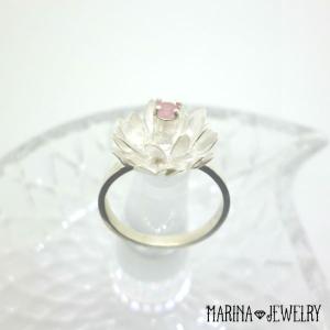 Lotus 蓮の花のリング - pink silver -｜resortiara