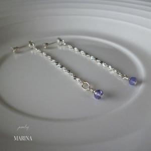 swing - iolite silver earrings｜resortiara