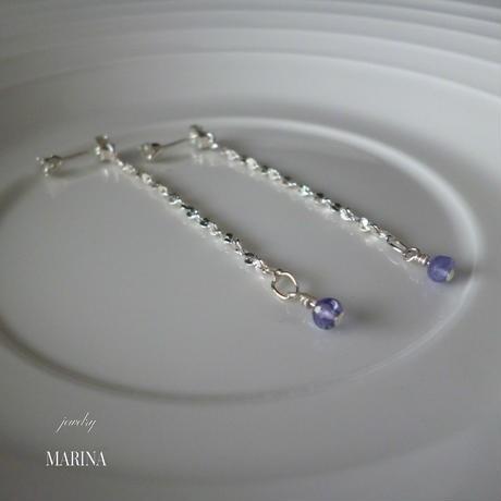 swing - iolite silver earrings