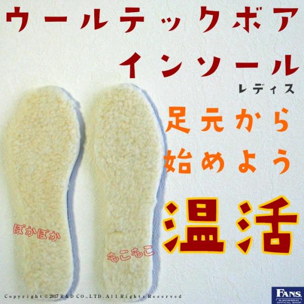 【割引クーポン配布中！】防寒 インソール 中敷き ウールテックボア レディス 低反発club VIN...