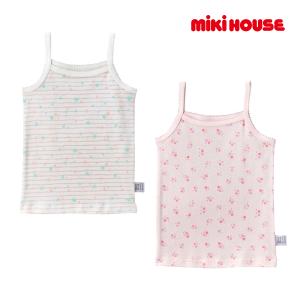 ミキハウス正規販売店/ミキハウス　mikihouse　肌着　星ボーダー＆小花キャミソールセット＜2枚1セット＞ インナー 下着（80cm-140cm）｜respect-1