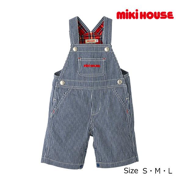 ミキハウス正規販売店/ミキハウス　mikihouse　7分丈　オーバーオール　(S(70-80cm)...