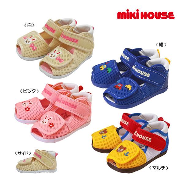 【30%OFF】ミキハウス　mikihouse　ダブルラッセル　ベビーサンダル サマーシューズ   ...