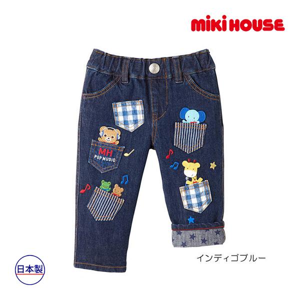ミキハウス正規販売店/ミキハウス　mikihouse　MUSIC豪華モチーフ付きストレッチデニムパン...