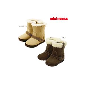 ミキハウス正規販売店/ミキハウス　mikihouse　ベルト付スウェード調ブーツ（139406735...