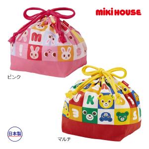 ミキハウス正規販売店/ミキハウス　mikihouse　巾着袋 パズルブロック ランチバッグ　お弁当袋　プッチー＆うさこ（サイズなし）｜respect-1