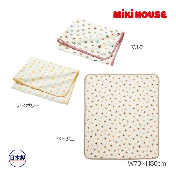 ●取り寄せ商品●ミキハウス　mikihouse　（ベビー）ミキハウスベア 総柄 コットンブランケット...