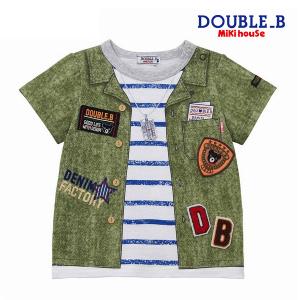 ●50％OFFセール●ミキハウス　ダブルビーmikihouse　半袖Ｔシャツ(80・90・100）子ども服　お出かけ　重ね着風　アウトレット キッズ ベビー トップス