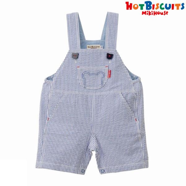 ミキハウス正規販売店/ミキハウス　ホットビスケッツ　mikihouse　５分丈オーバーオール（70c...