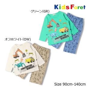 キッズフォーレ　Kids Foret　働く車柄パジャマ(90cm・100cm・110cm・120cm・130cm・140cm）｜respect-1