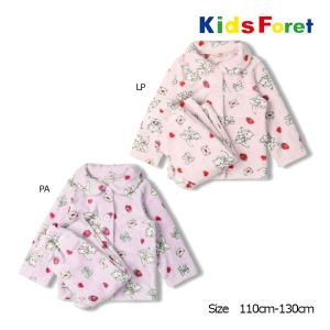 キッズフォーレ　Kids Foret　ねこ柄　もこもこ　ボアパジャマ（110cm・120cm・130cm）｜respect-1