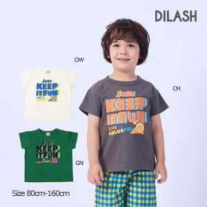 50％OFF　ディラッシュ　DILASH　イラスト　プリント　半袖　Ｔシャツ(80cm・90cm・100cm・110cm・120cm・130cm・140cm）｜respect-1