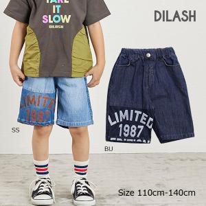 ディラッシュ DILASH プリント デニム ハーフパンツ 半ズボン 5分丈 子供服 男の子（110・120・130・140）｜respect-1