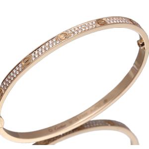 Cartier（カルティエ） 美品 ラブブレス SM 新型 PG アフターパヴェ