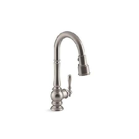 Kohlerアーティファクトsingle-holeキッチンシンク蛇口with 16インチプルダウン注...