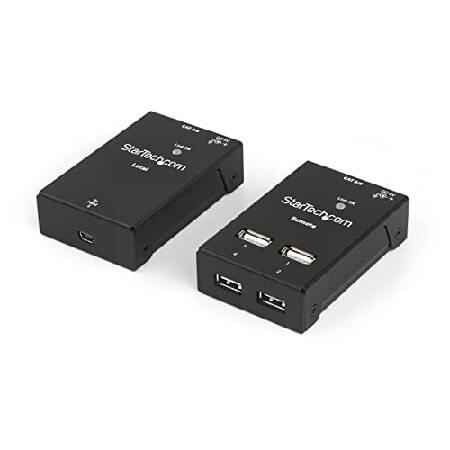 StarTech.com USBエクステンダー／40m／Cat6/Cat5 LANケーブル使用／4ポ...