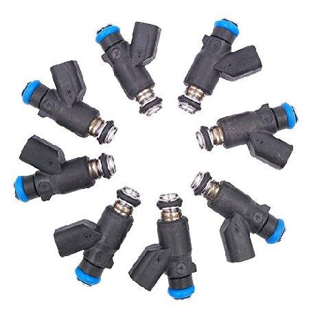 JESBEN 8個セット 燃料インジェクター ノズル 4穴 キャデラック シボレー エクスプレス 2...