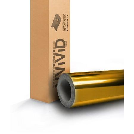 金 ミラー クローム ビニル 車 ラップ 自動接着フィルムステッカー 50ft x 5ft vvgl...