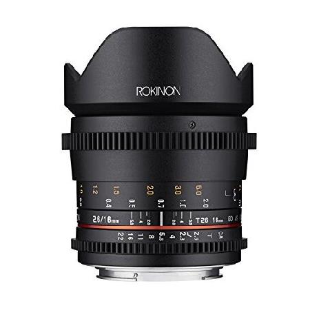 Rokinon 16mm T2.6 フルフレーム シネ広角レンズ Canon EF用 ブラック (F...