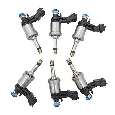 JESBEN 6個セット 燃料インジェクター 6穴 カマロ Allure LaCrosse 10-1...