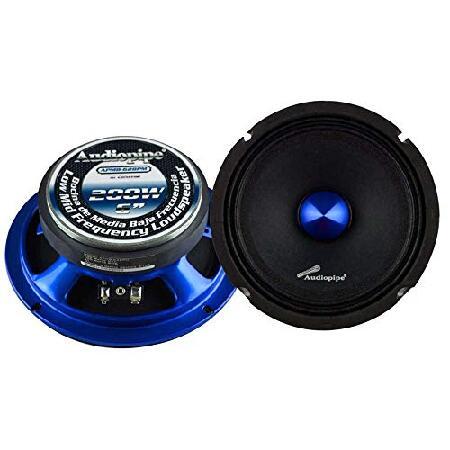 Audiopipe APMB-628PM 6インチ スリムミッドフルレンジ大音量 カーオーディオスピ...