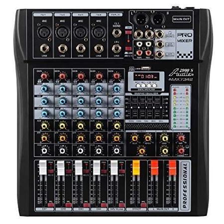 Audio2000&apos;S AMX7342 Six-Channel Audio Mixer with U...