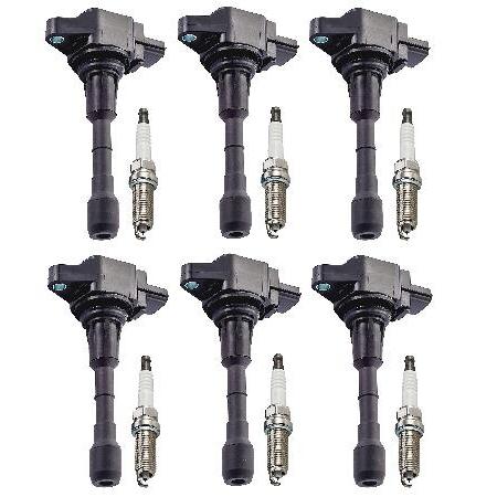 ENA スパークプラグ6個とイグニッションコイル 6個セット 2007-2017 日産インフィニティ...