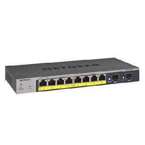 NETGEAR 8-Port PoE Gigabit Ethernet Smart Switch (GS110TP) - Managed with 8 x PoE+ @ 55W, 2 x 1G SFP, Desktop