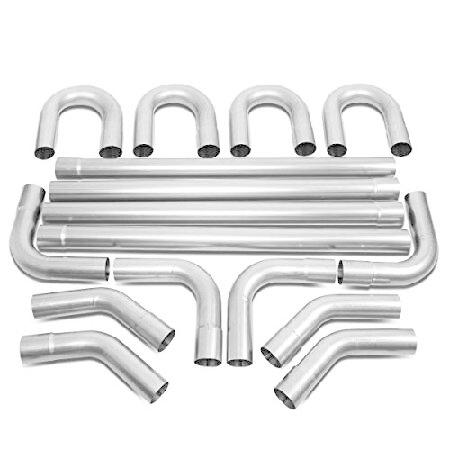 DNA Motoring ZTL-25RAW 16個 2.5インチ DIY カスタム マンドレル排気...