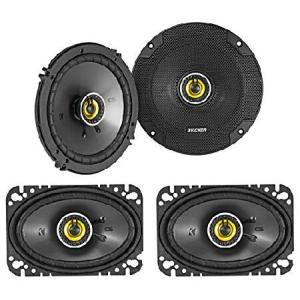 KICKER (2) 46CSC654 6.5&quot; 300w Car Audio Speakers+(2) 46CSC464 4x6 300w Speakers