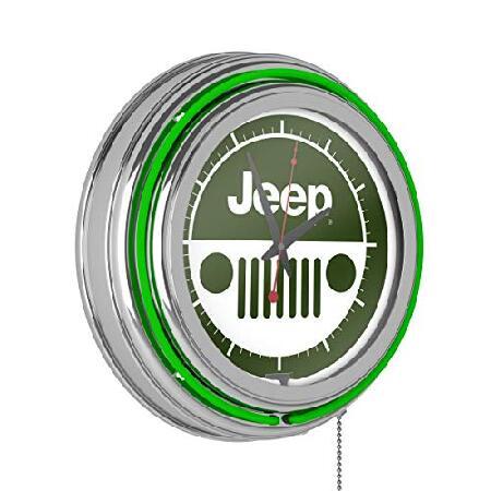 Trademark Global Neon Wall Clock-Jeep Grille 2 Dou...