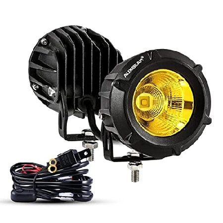 Auxbeam Amber Fog Lights, 3.5 Inch 50W Round Led O...