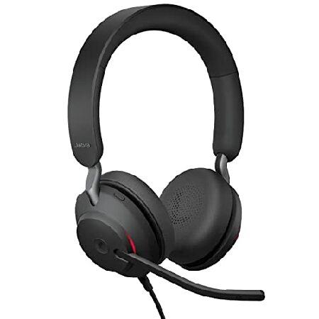 Jabra Evolve2 40MS 有線ヘッドホン USB-A ステレオ ブラック - 通話と音楽...