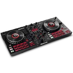 Numark DJコントローラー 4デッキ タッチセンサー搭載ジョグホイール Serato DJ Lite FXパドル オーディオインターフェイス Mixtrack Platinum FX