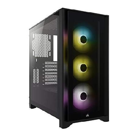 CORSAIR iCUE 4000X RGB 強化ガラス製ミドルタワー ATX PCケース ブラック...