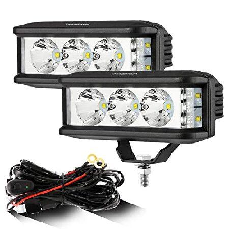 Auxbeam 5 Inch LED Light Bar, Side Shooter Pod Lig...