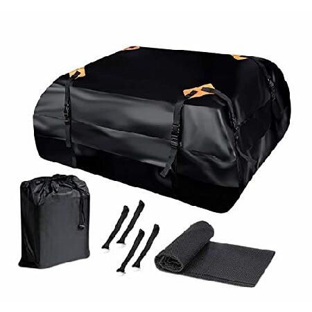 Zone Tech 車用ルーフカーゴバッグ 防水 保護滑り止めマット付き - 8強化プレミアム品質ス...