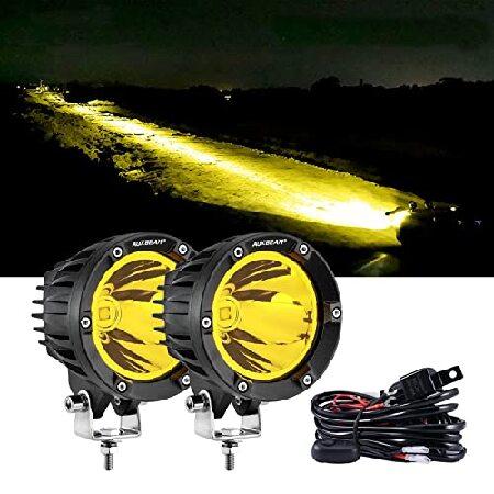 Auxbeam 4In 72W Amber Fog Light, Round Led Offroad...