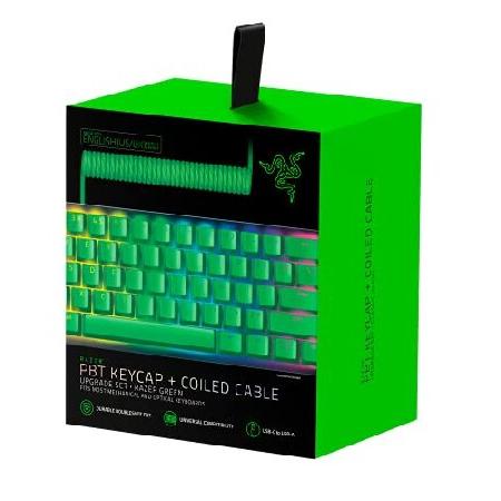 Razer PBT Keycap + Coiled Cable Upgrade Set: Durab...