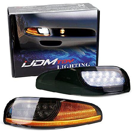 iJDMTOY Smoked Lens LED DRL/Laser Sequential Front...