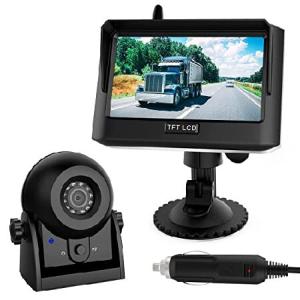 Digital Wireless Backup Camera Kit, 4.3inch TFT LCD Monitor ＆ IP68 Waterproof Rear View Camera with Magnet Base, IR Night Vision, Mirror Image Suppor
