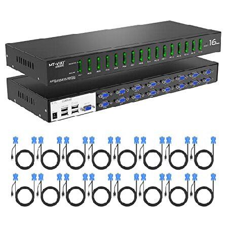 MT-VIKI 16 Port KVM Switch VGA + Cables Industrial...